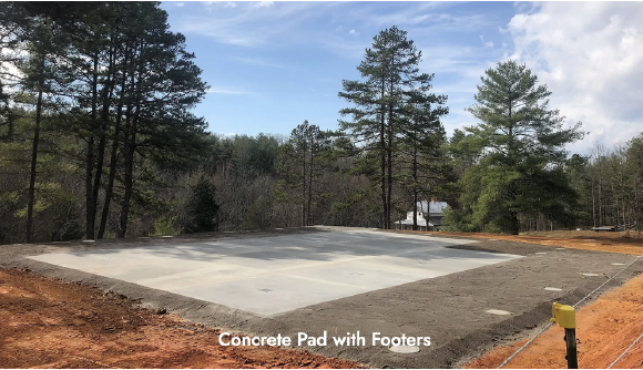 Concrete Pad with Footers