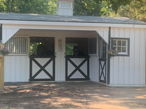 Two Stall Bar with Tack Room