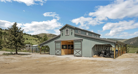 Monitor Barn with Double Overhang