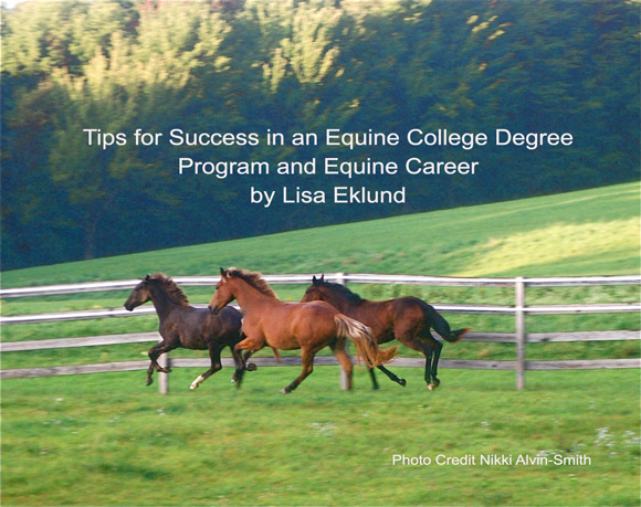 Tips for Success in an Equine College Degree Program and Equine Career 
by Lisa Eklund