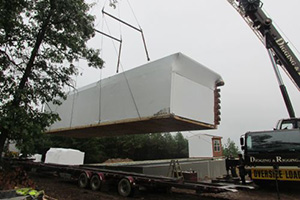 A Cabin Being Delivered