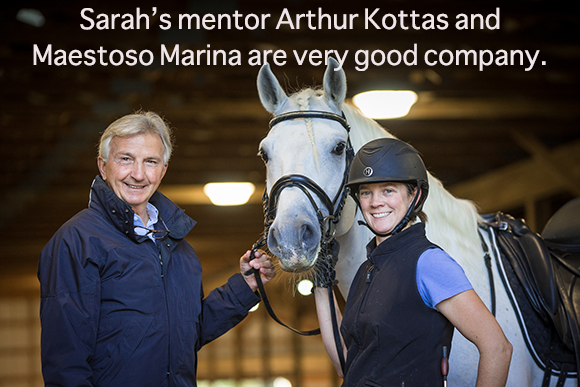 Sarah’s mentor Arthur Kottas and Maestoso Marina are very good company. 