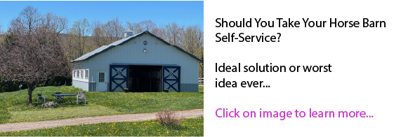 Should You Take Your Horse Barn Self-Service?