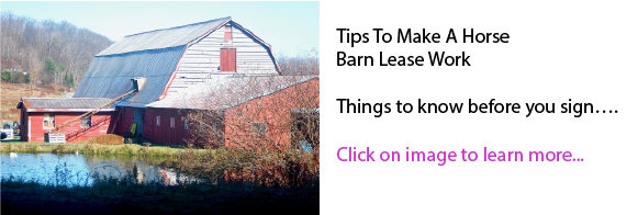Tips To Make A Horse Barn Lease Work